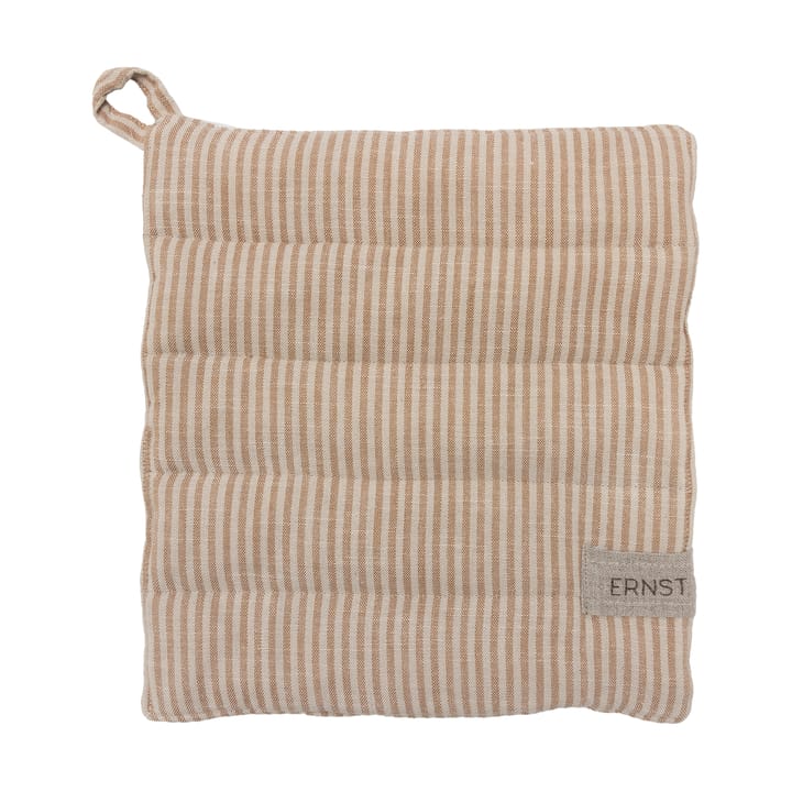 Ernst potholder striped 23x25 cm - Cola-米色 - ERNST