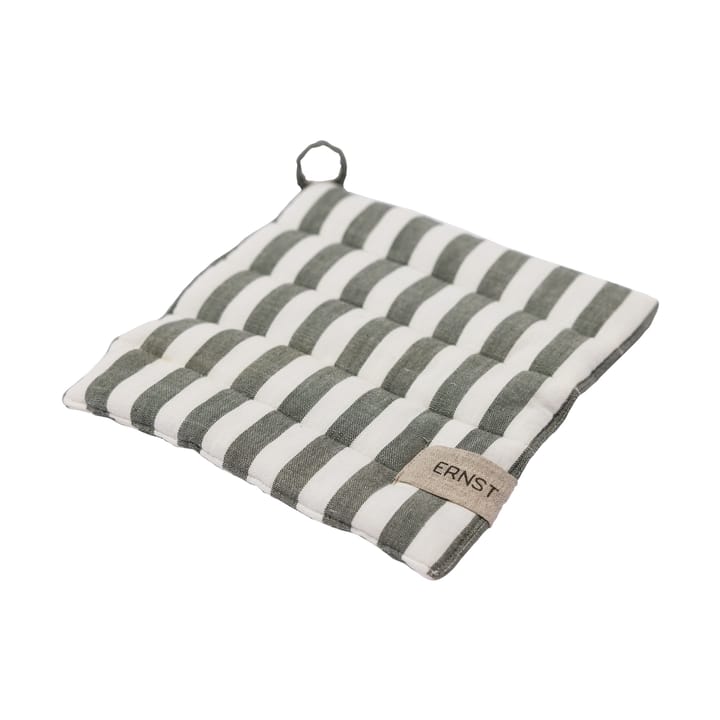 Ernst potholder wide stripes 23x25 cm - 绿色-白色 - ERNST