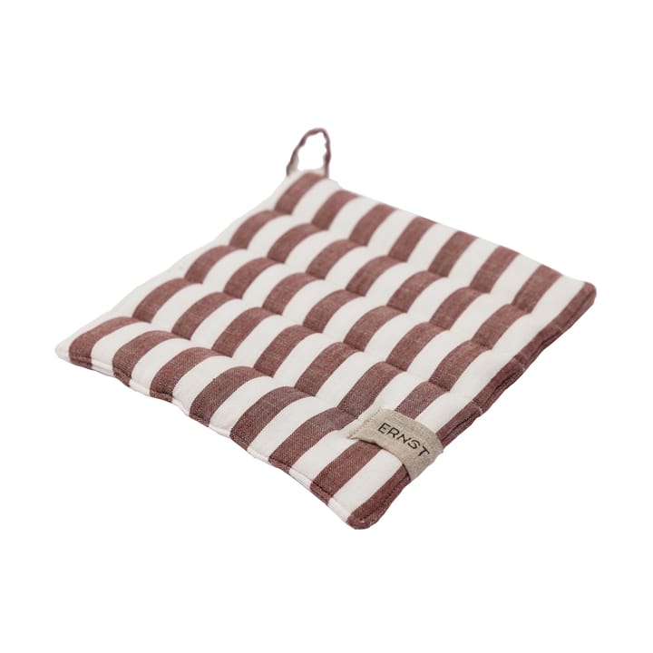 Ernst potholder wide stripes 23x25 cm - 红色-白色 - ERNST