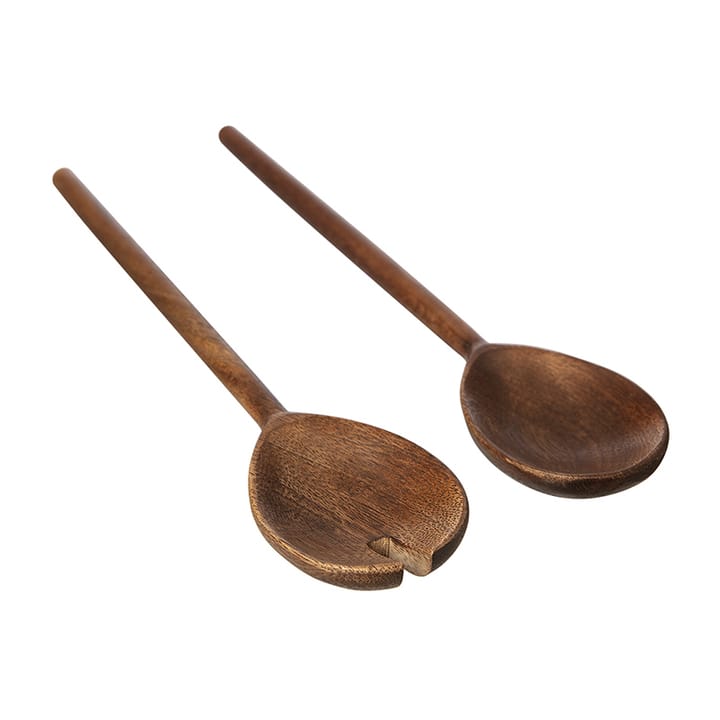 Ernst salad 餐具 cutlery mangowood 2 pieces - Dark 棕色 - ERNST