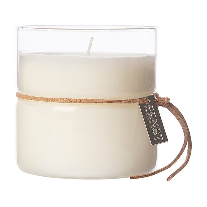 Ernst scented candle in glass with band Ø8 cm, Time to do nothing ERNST