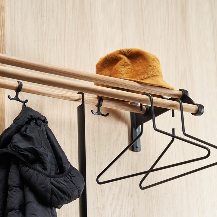 Nostalgi 291 hat shelf 100 cm - Oak -黑色 - Essem Design