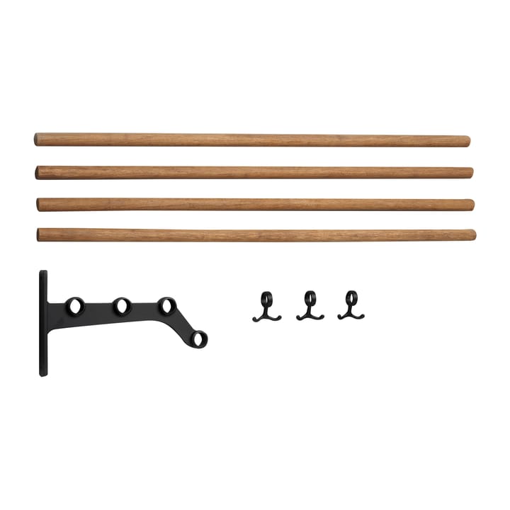 Nostalgi 291 inbuilt hat rack 100 cm - Bamboo-黑色 - Essem Design