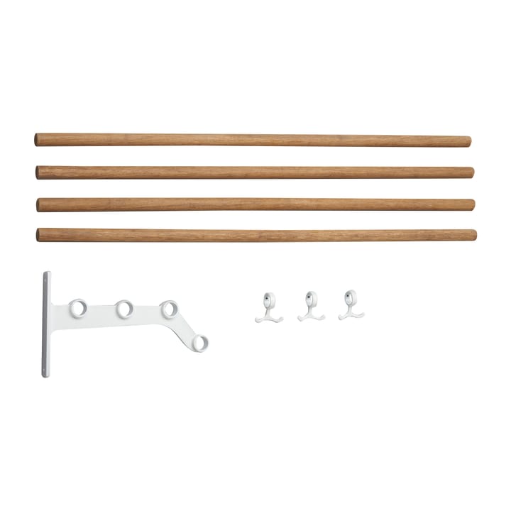 Nostalgi 291 inbuilt hat rack 100 cm - Bamboo-白色 - Essem Design