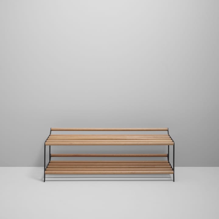 Tamburin shoe shelf 100 cm - oak-黑色 - Essem Design