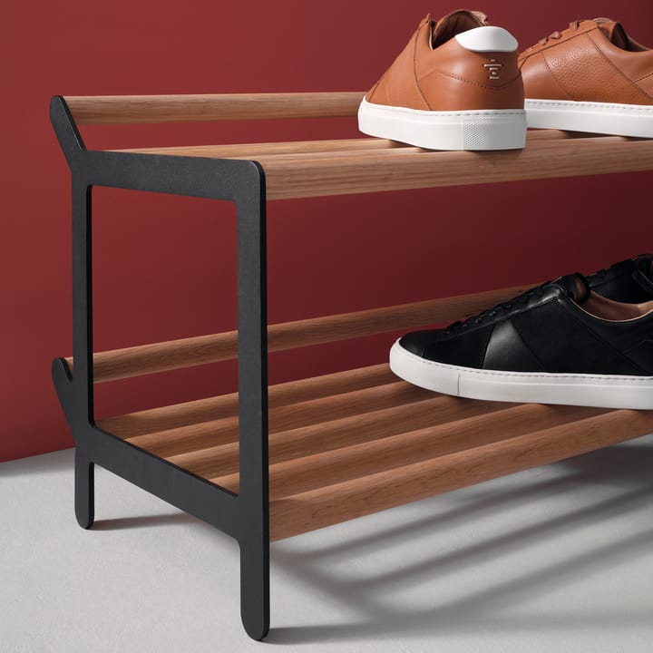 Tamburin shoe shelf 100 cm - oak-黑色 - Essem Design