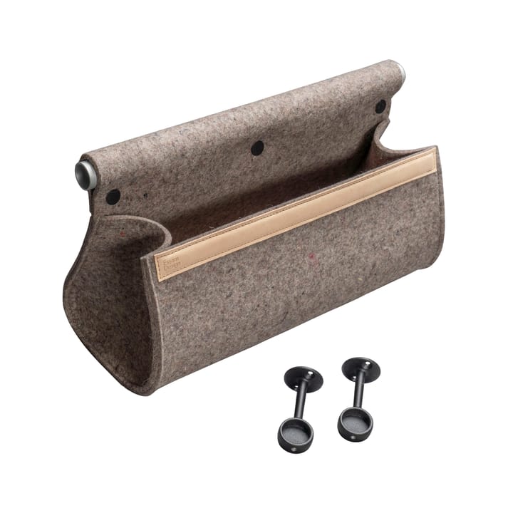 Ulrika wall storage - natural wool-黑色 - Essem Design