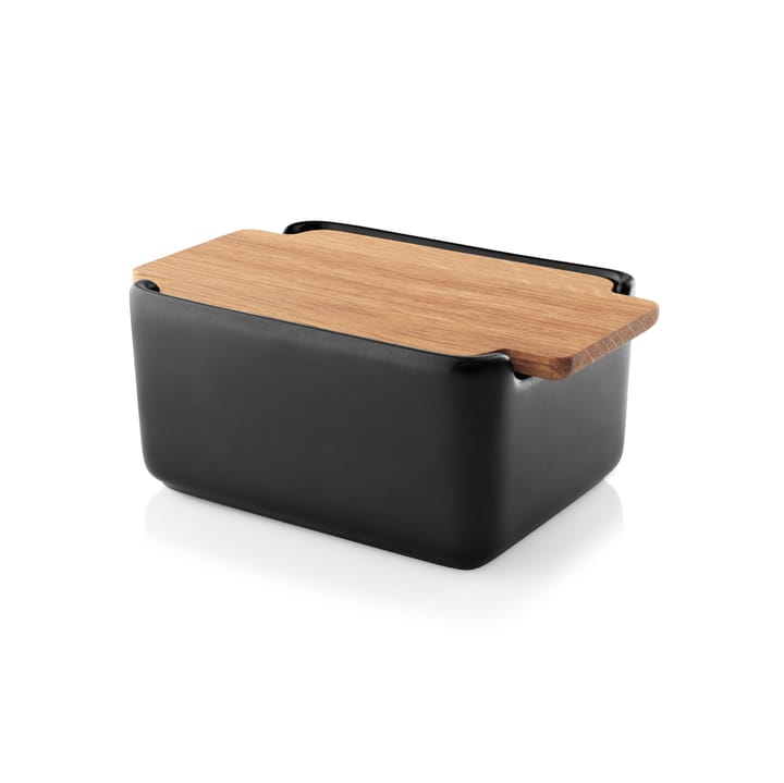 Nordic kitchen butter dish with oak lid 10x15 cm - 黑色 - Eva Solo