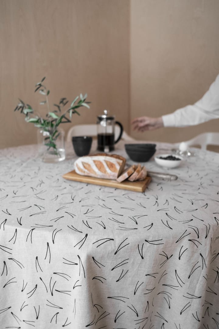 Barr table cloth 137x238 cm - 黑色-nature - Fine Little Day