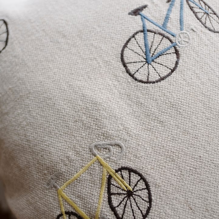 Bicycles 靠枕套 48x48 cm, 米色 Fine Little Day