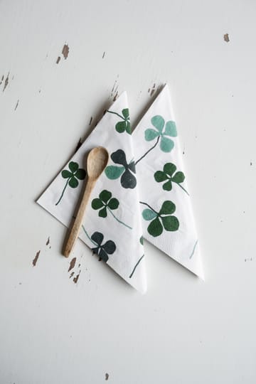 Clover napkin 25 pack - 白色-绿色 - Fine Little Day