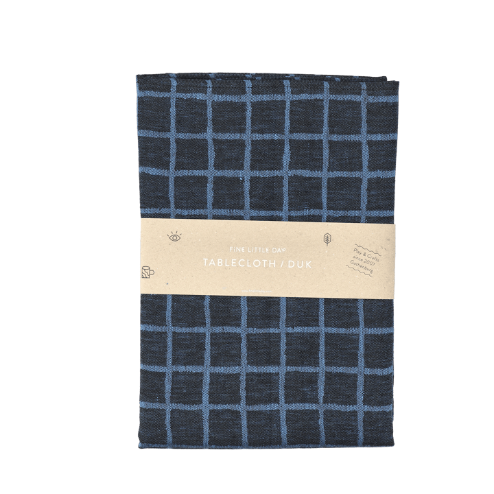 Rutig jacquard-woven 桌布 147x147 cm - Blue-black - Fine Little Day