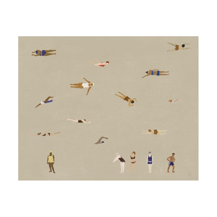 Swimmers 海报 - 米色, 40x50 cm - Fine Little Day