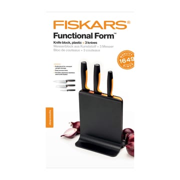 Functional Form plastic 刀座with 3 knives - 4 pieces - Fiskars