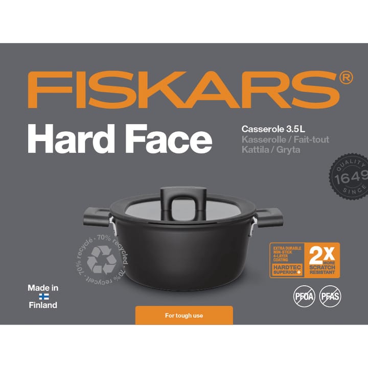 Hard Face 砂锅  （含盖子） - 3.5 l - Fiskars