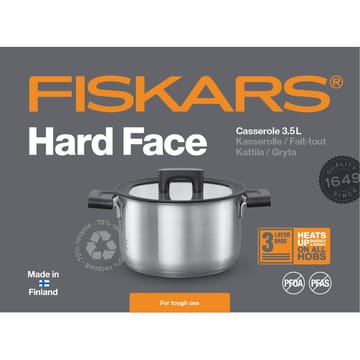 Hard Face Steel 砂锅  （含盖子） - 3.5 l - Fiskars