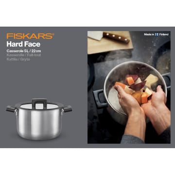 Hard Face Steel 砂锅  （含盖子） - 5 l - Fiskars