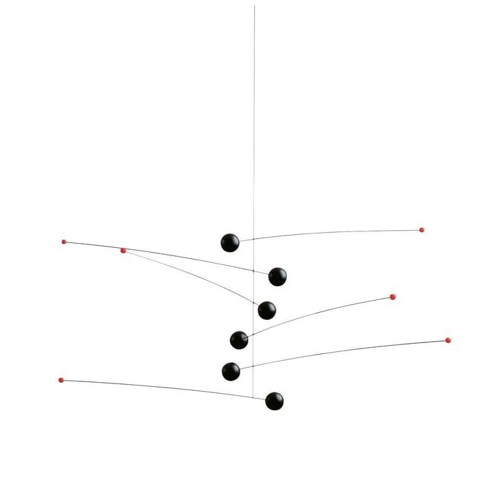 Futura 平衡挂件 mobile - 黑色-红色 - Flensted Mobiles