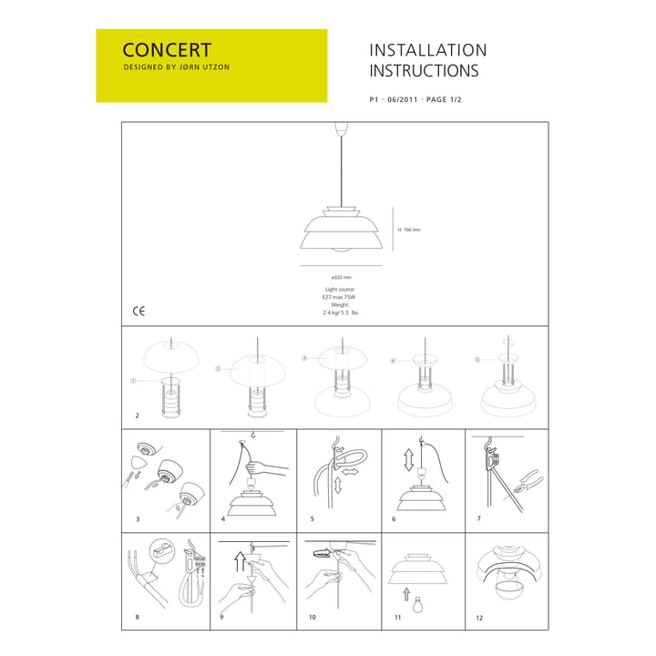 Concert 吊灯 white - P1 - Fritz Hansen