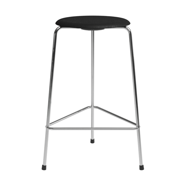 High Dot counter 凳子 3 legs - 黑色 ash-镀铬色 - Fritz Hansen