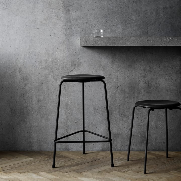 High Dot stool leather 凳子 - Cowboy 黑色 - Fritz Hansen