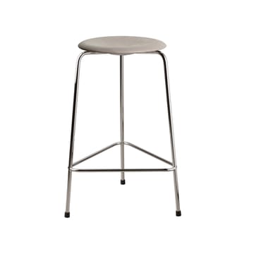 High Dot stool leather 凳子 - Lava 灰色-chrome - Fritz Hansen