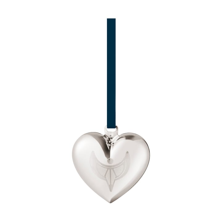 2024 Christmas heart, Palladium-plated Georg Jensen