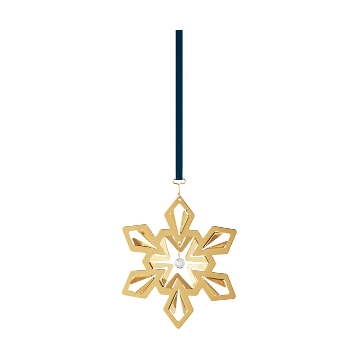 2024 Christmas 吊灯 snowflake, 金色-plated Georg Jensen