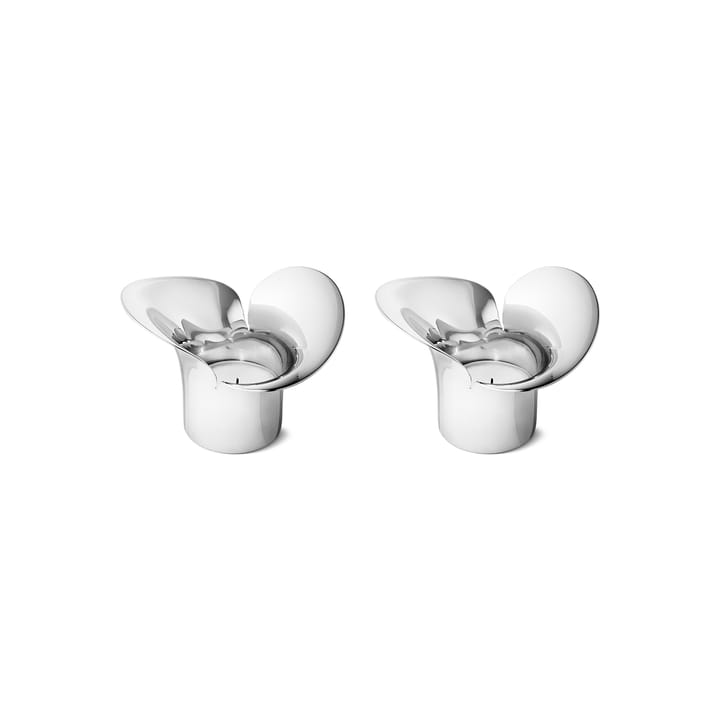 Bloom Botanica 花瓣烛台 两件套装 - 不锈钢 - Georg Jensen