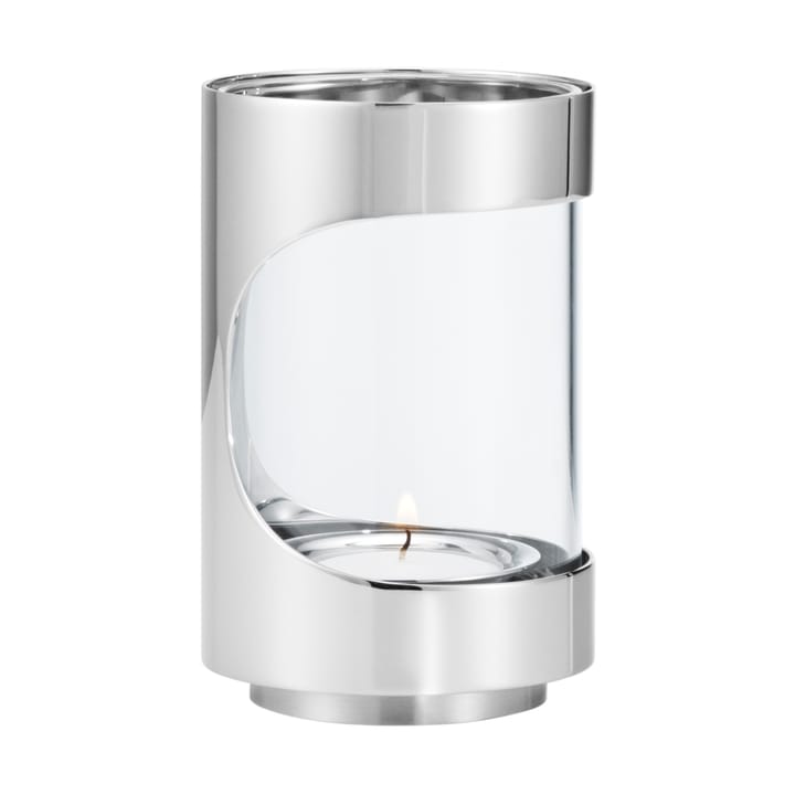 Chrome contours hurricane 烛台 12 cm - 不锈钢 - Georg Jensen