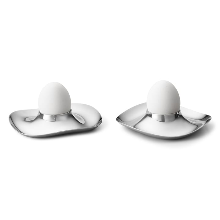 Cobra 鸡蛋杯/碟 两件套装 - 不锈钢 - Georg Jensen