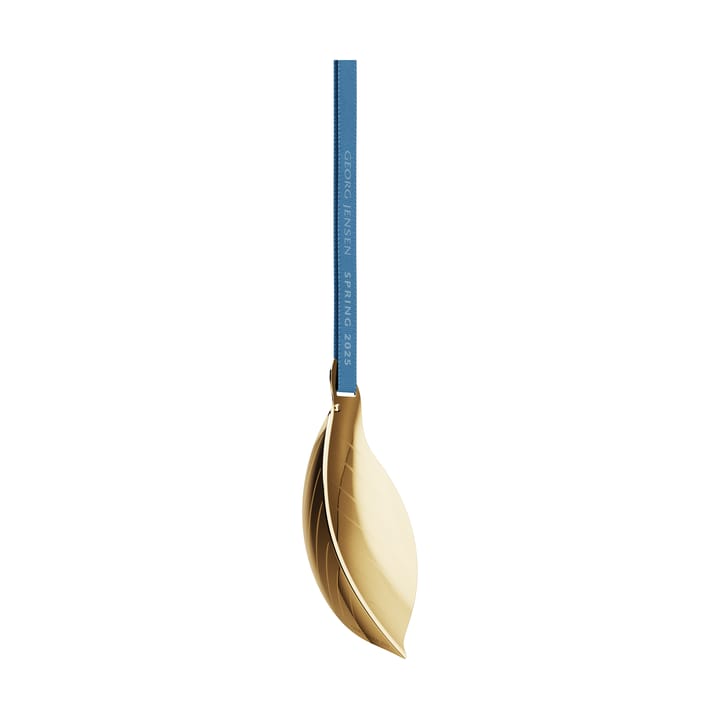 Spring 2025 装饰 leaf Easter hanging, 金色-plated 不锈钢 Georg Jensen