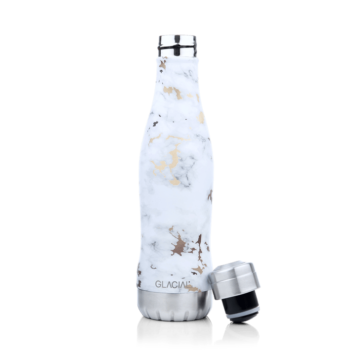 Glacial 水瓶 400 ml - 白色 golden 大理石色 - Glacial