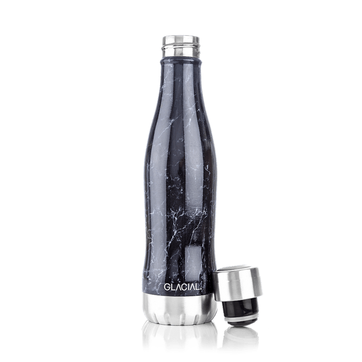 Glacial 水瓶 400 ml - 黑色 大理石色 - Glacial