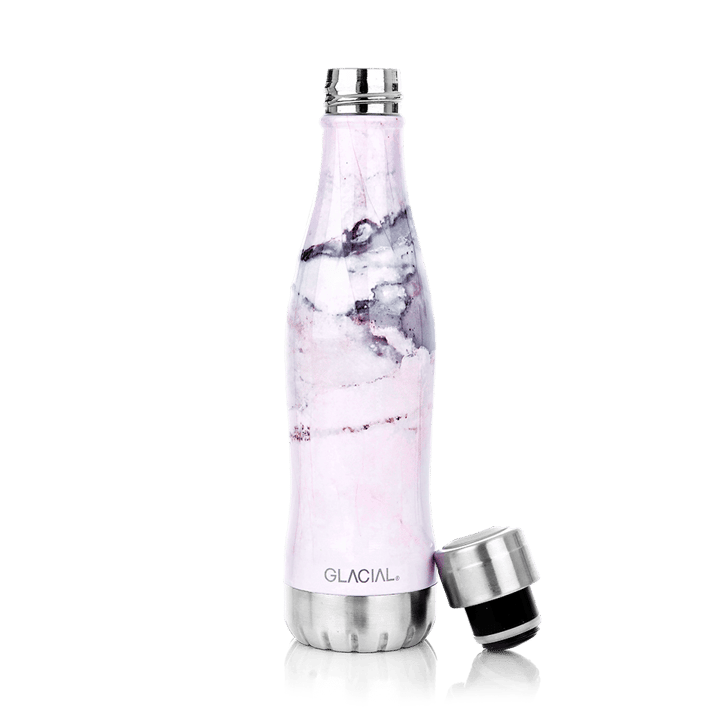 Glacial 水瓶 400 ml - 粉色 大理石色 - Glacial