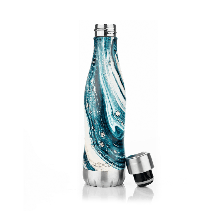 Glacial 水瓶 400 ml - 靛蓝 大理石色 - Glacial
