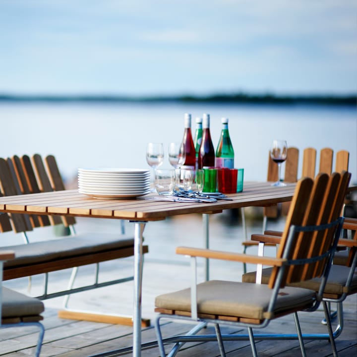 B25A 桌子 - Teak-hot-dip galvanized stand - Grythyttan Stålmöbler