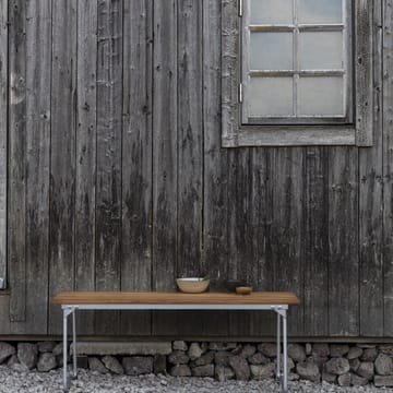 Bänk 8 长椅 - Teak-hot-dip galvanized steel stand - Grythyttan Stålmöbler