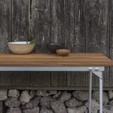 Bänk 8 长椅 - Teak-hot-dip galvanized steel stand - Grythyttan Stålmöbler