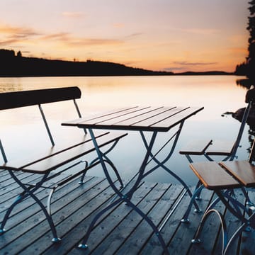 Bryggeri sofa - Teak-hot-dip galvanized stand - Grythyttan Stålmöbler