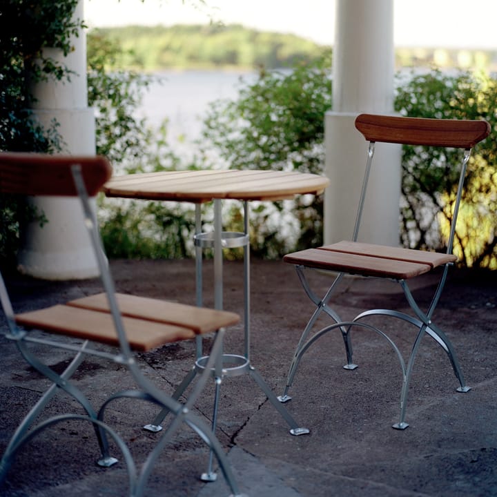 Bryggeri tripod 桌子 - 自然木色 oil-hot-dip galvanized stand - Grythyttan Stålmöbler