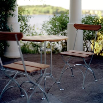 Bryggeri tripod 桌子 - Teak-hot-dip galvanized stand - Grythyttan Stålmöbler