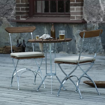 Bryggeri tripod 桌子 - Teak-hot-dip galvanized stand - Grythyttan Stålmöbler