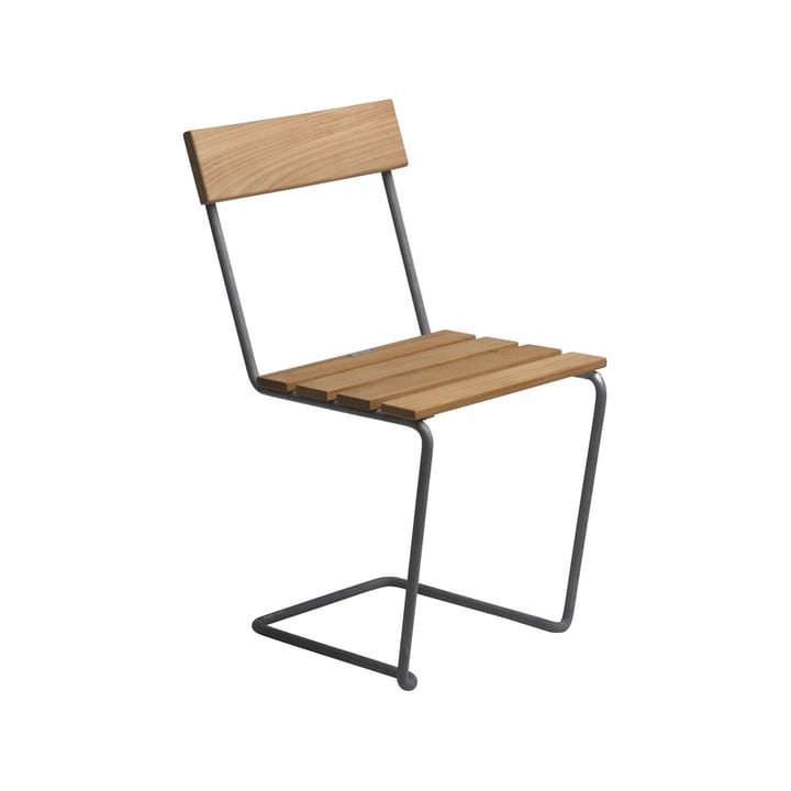 Stol 1 椅子 - Teak-hot-dip galvanized stand - Grythyttan Stålmöbler