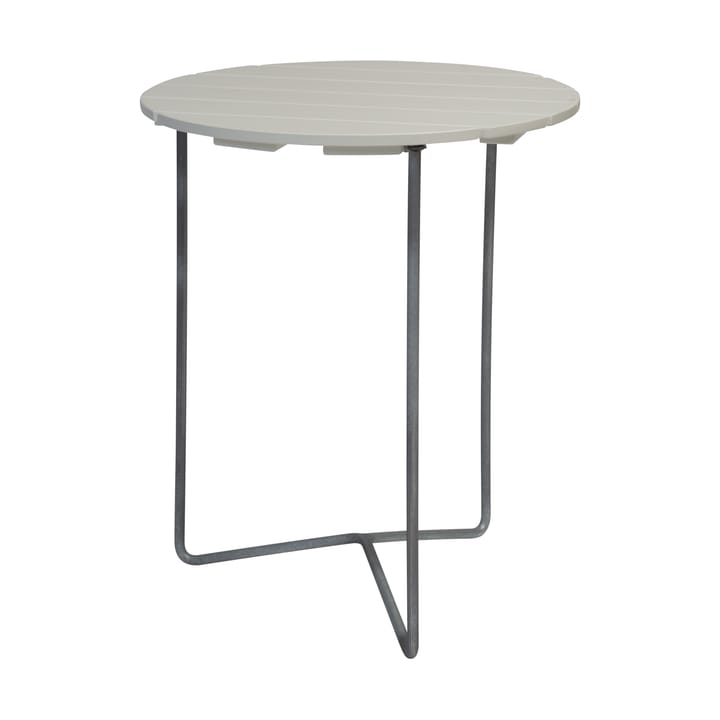 Table 6B 桌子 Ø60 cm - 白色 涂漆的 自然木色-galvanized legs - Grythyttan Stålmöbler