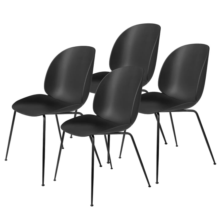Beetle 椅子 black legs 四件套装 - 黑色 - GUBI