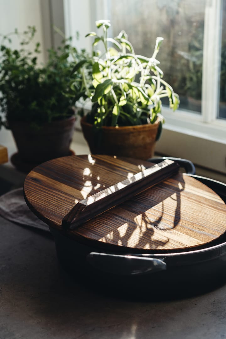 Cast iron casserole dish with wooden lid - Ø30 cm - Heirol