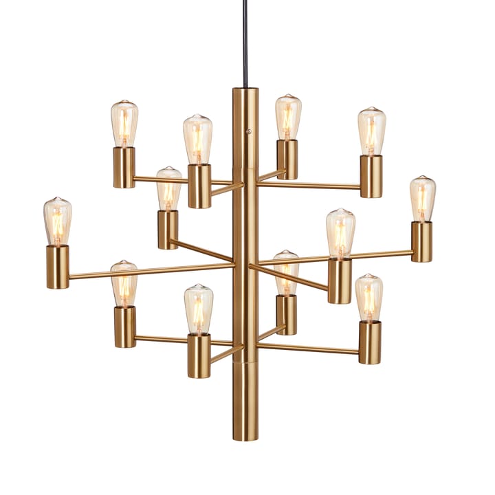 Manola 12 chandelier - satin brass - Herstal