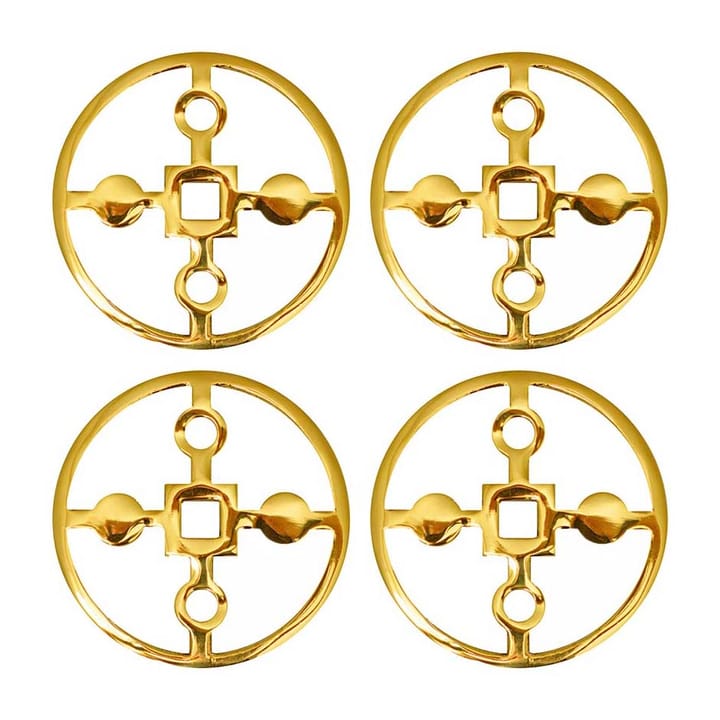 Anima Gemella coaster 四件套装 - Solid brass - Hilke Collection