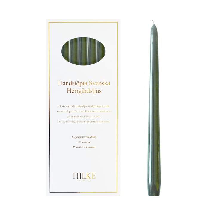 Herrgårdsljus candles 30 cm 六件套装  - Antique 绿色 - Hilke Collection